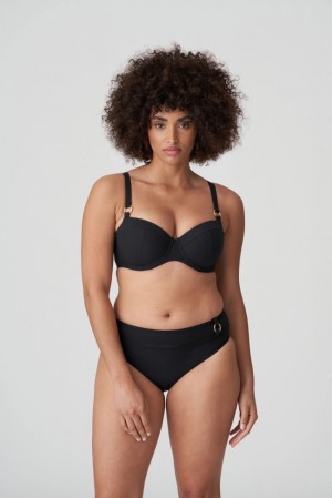 Black Prima Donna Swim Sahara Bikini Tops | 0397-WJQBA