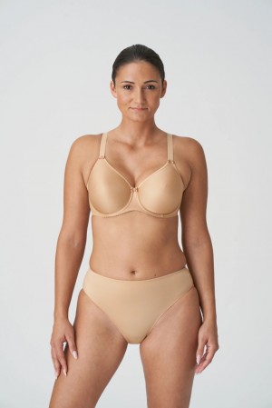 Brown Prima Donna Satin Bras | 5743-UPJDS