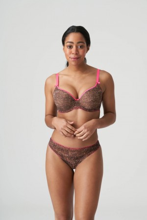 Leopard / Pink Prima Donna Twist Cafe Plume Bras | 7480-NXISM