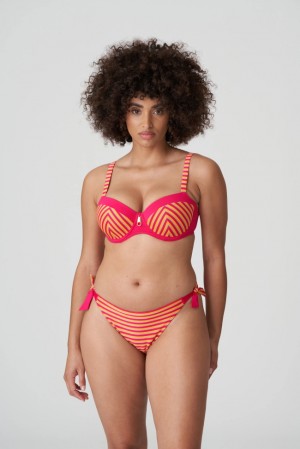 Red Prima Donna Swim La Concha Bikini Tops | 7240-QFZWH