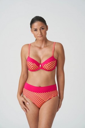 Red Prima Donna Swim La Concha Bikini Tops | 8435-MKBUG