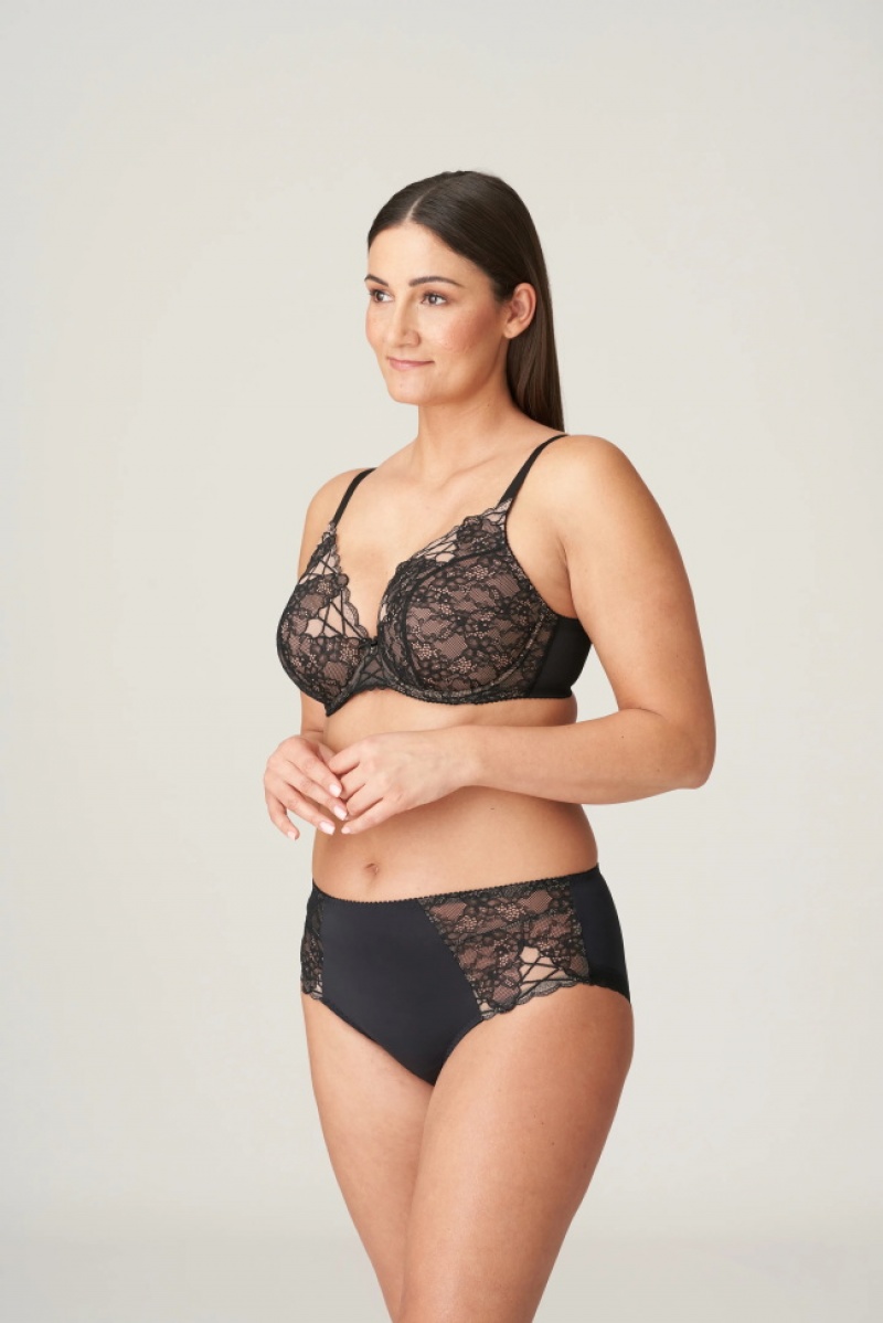 Black Prima Donna Livonia Panties | 5287-HNVDM