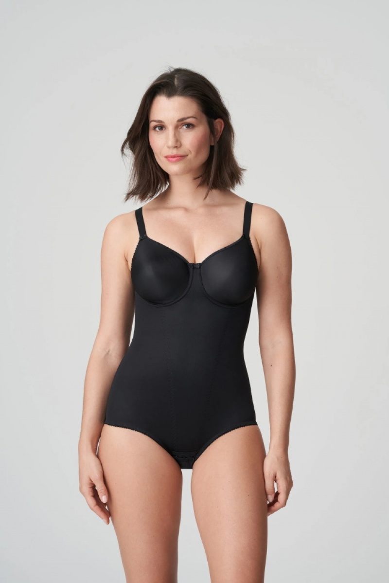 Black Prima Donna Satin Shapewear | 3104-EJXAK