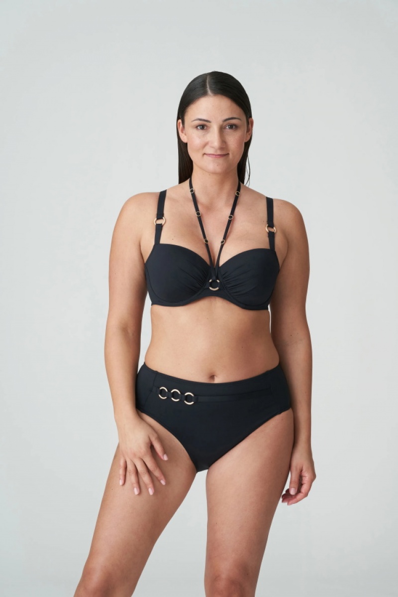 Black Prima Donna Swim Damietta Bikini Bottoms | 5843-PGAEZ