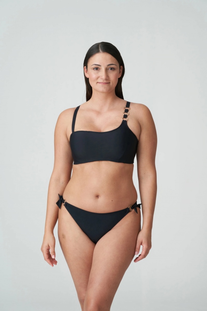 Black Prima Donna Swim Damietta Bikini Bottoms | 6784-QYHVL