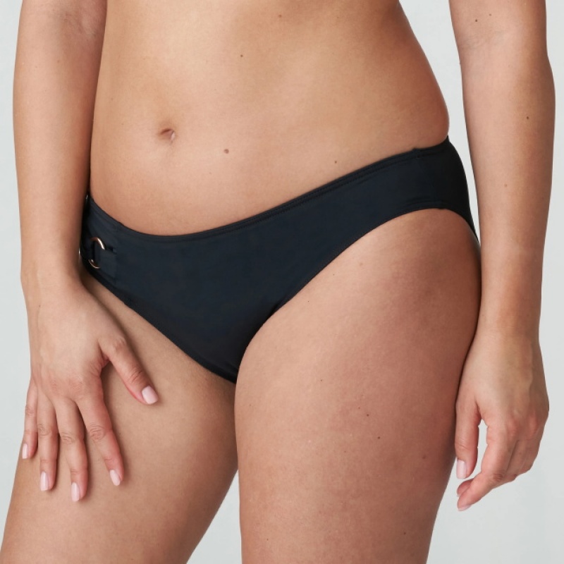 Black Prima Donna Swim Damietta Bikini Bottoms | 8036-BLHTJ