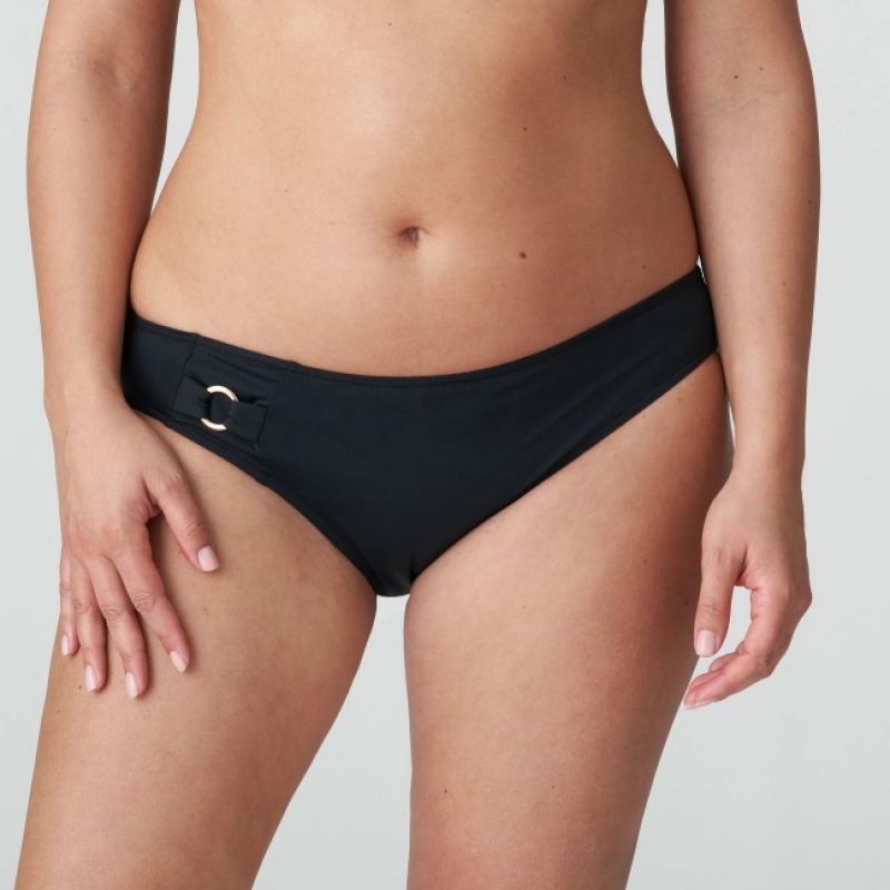 Black Prima Donna Swim Damietta Bikini Bottoms | 8036-BLHTJ