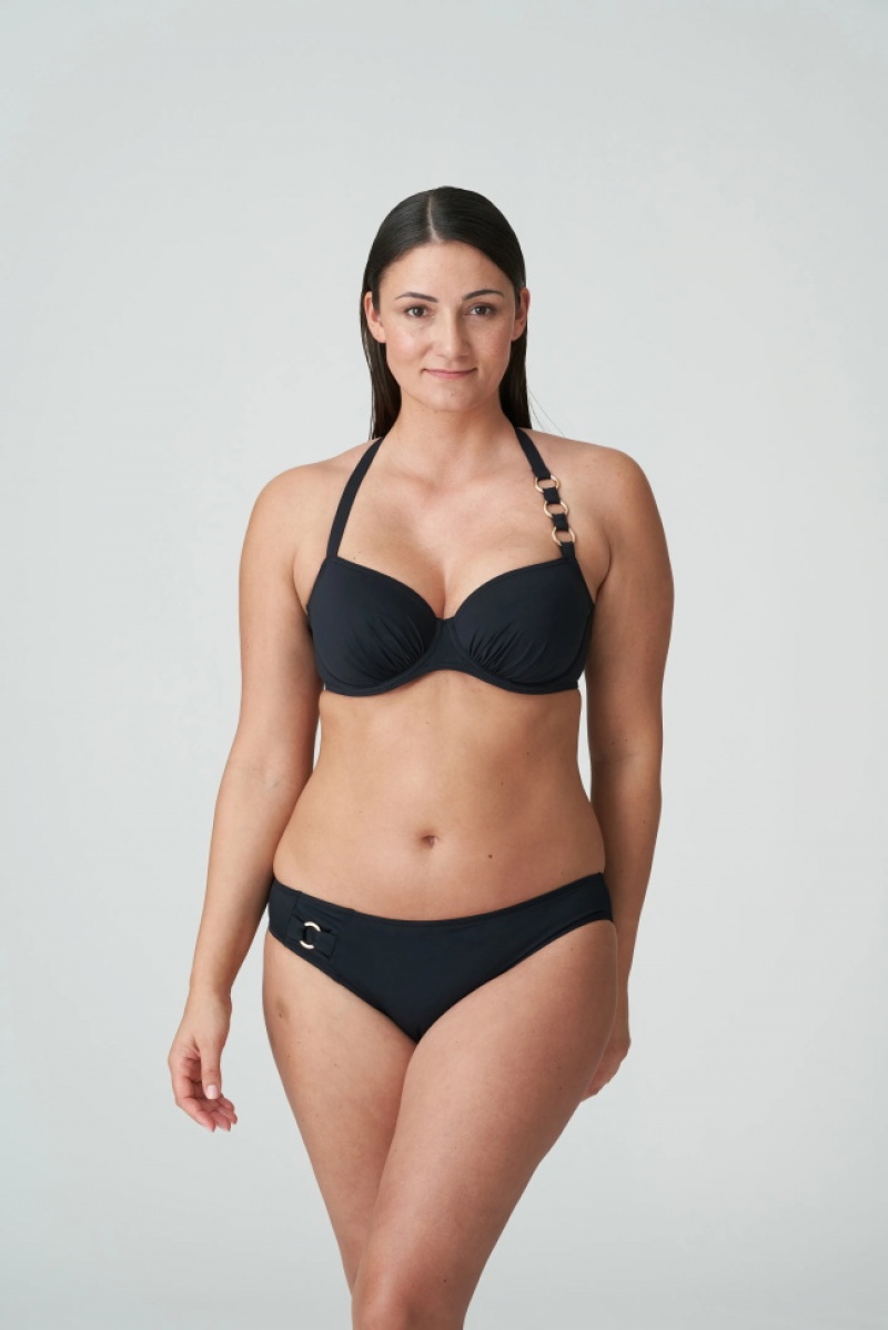 Black Prima Donna Swim Damietta Bikini Tops | 1685-OLBIK