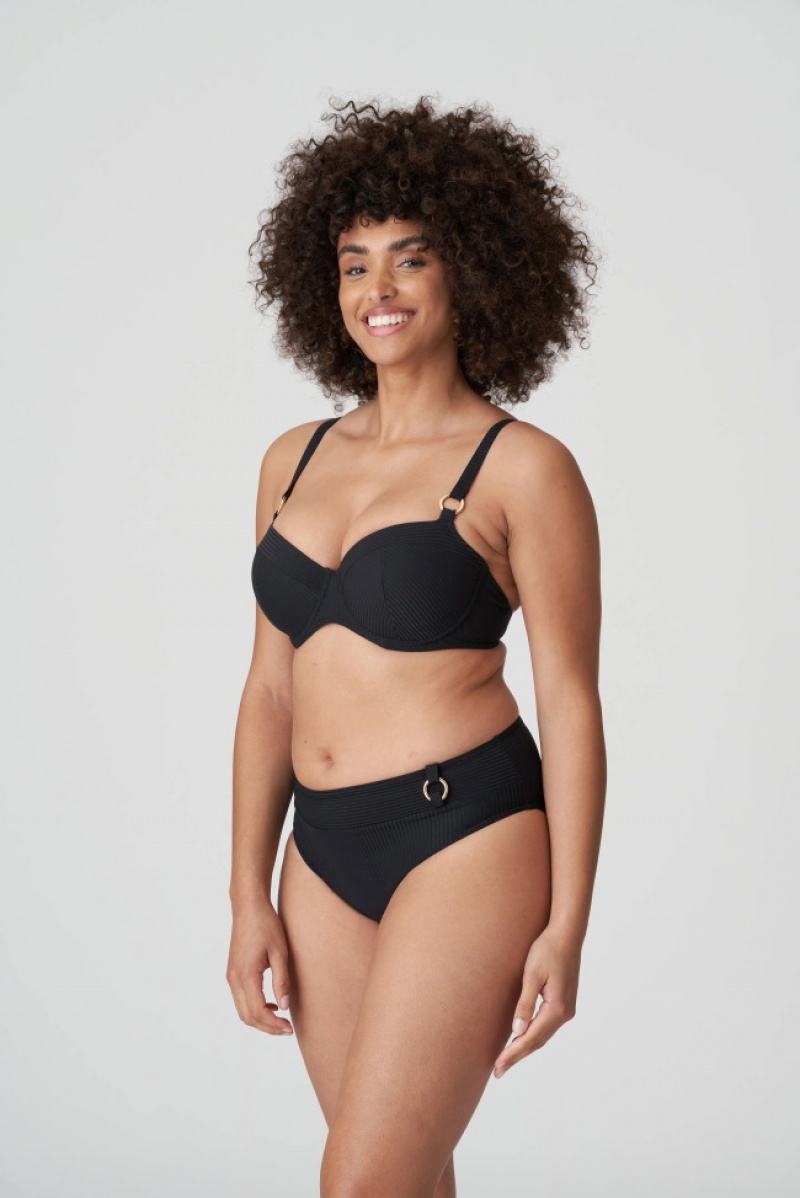 Black Prima Donna Swim Sahara Bikini Tops | 0397-WJQBA