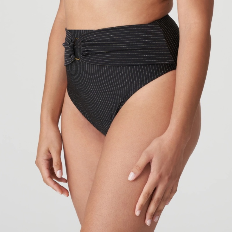 Black Prima Donna Swim Solta Bikini Bottoms | 7386-CKFMN