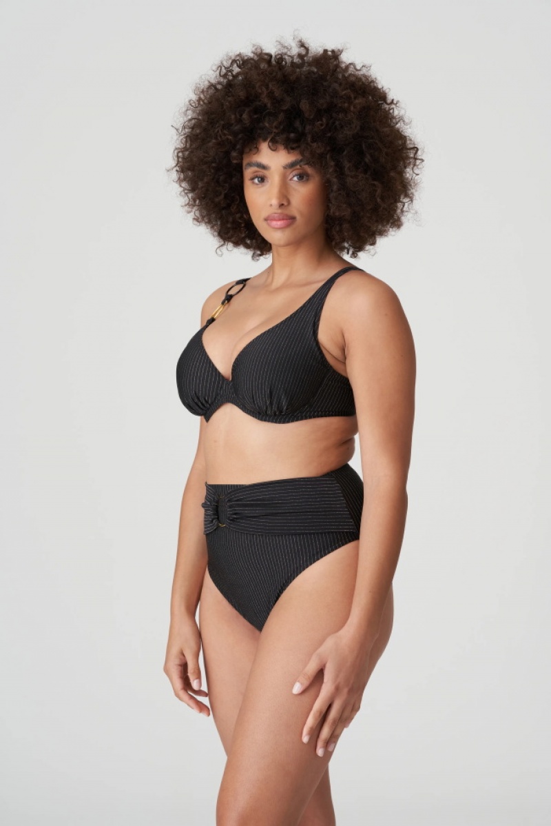 Black Prima Donna Swim Solta Bikini Bottoms | 7386-CKFMN