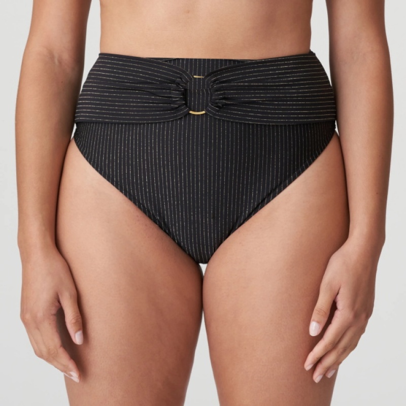 Black Prima Donna Swim Solta Bikini Bottoms | 7386-CKFMN