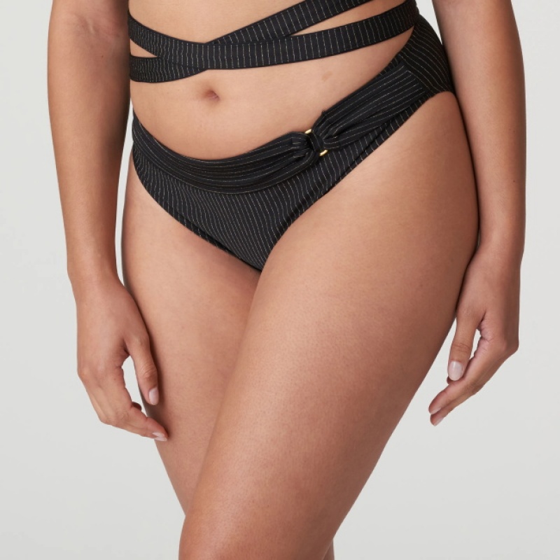 Black Prima Donna Swim Solta Bikini Bottoms | 0327-IJVYM