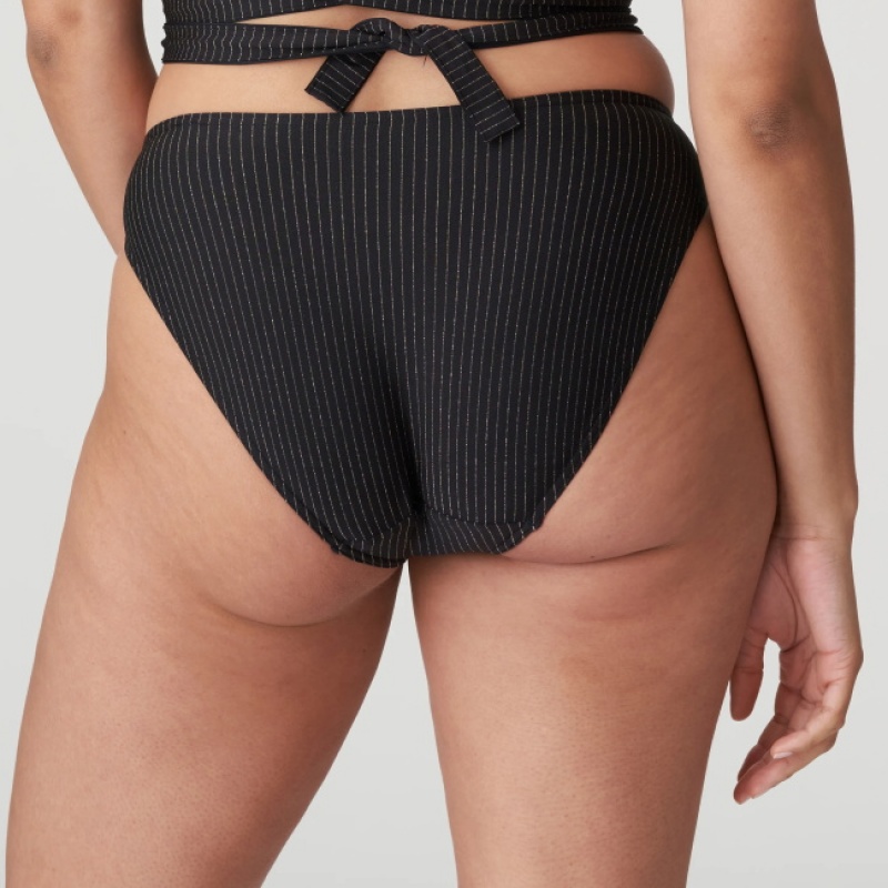 Black Prima Donna Swim Solta Bikini Bottoms | 0327-IJVYM