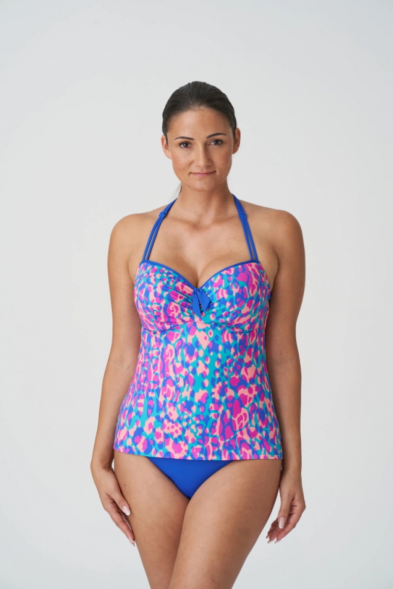 Blue Prima Donna Swim Karpen Bikini Tops | 6348-FDEYJ