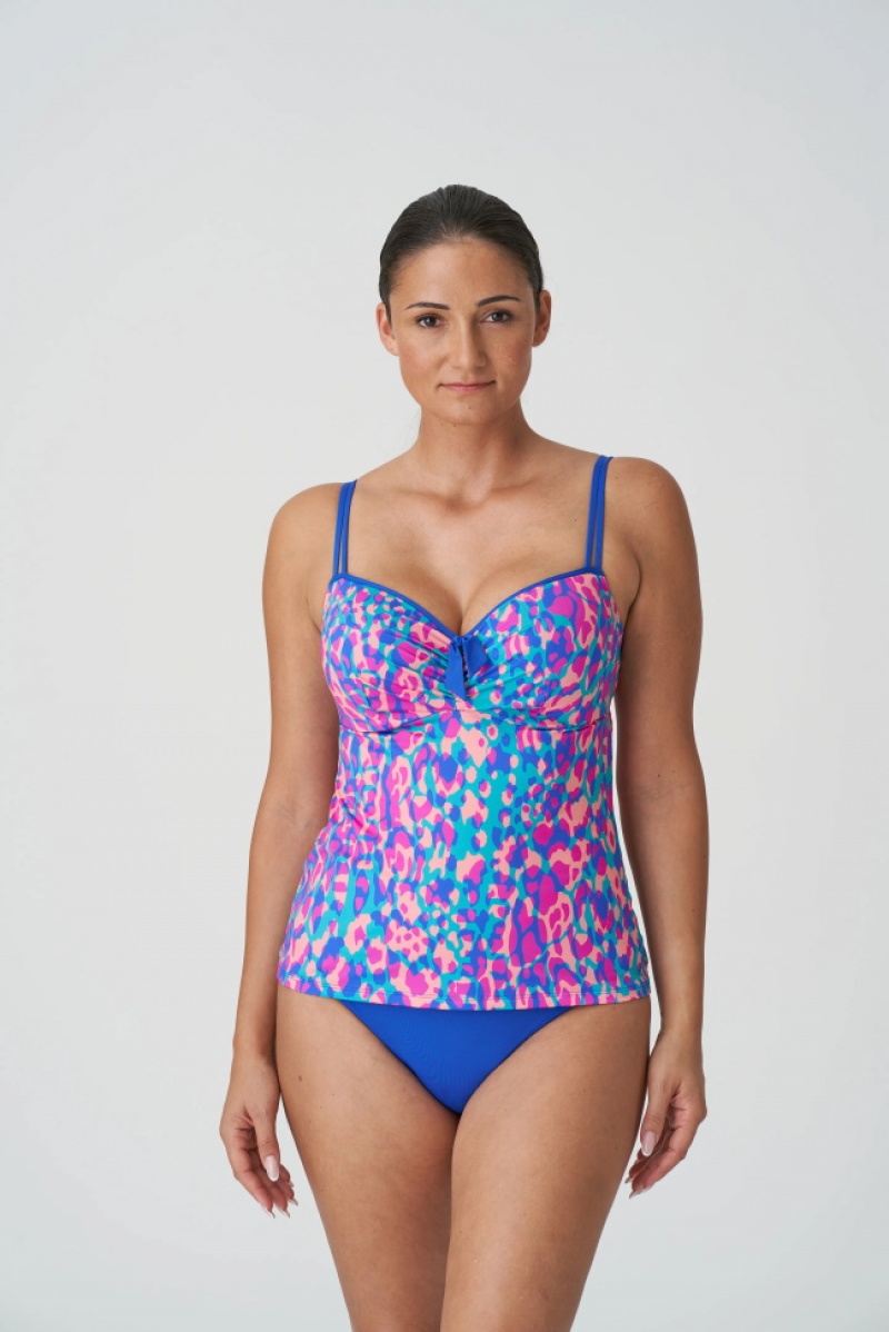 Blue Prima Donna Swim Karpen Bikini Tops | 6348-FDEYJ