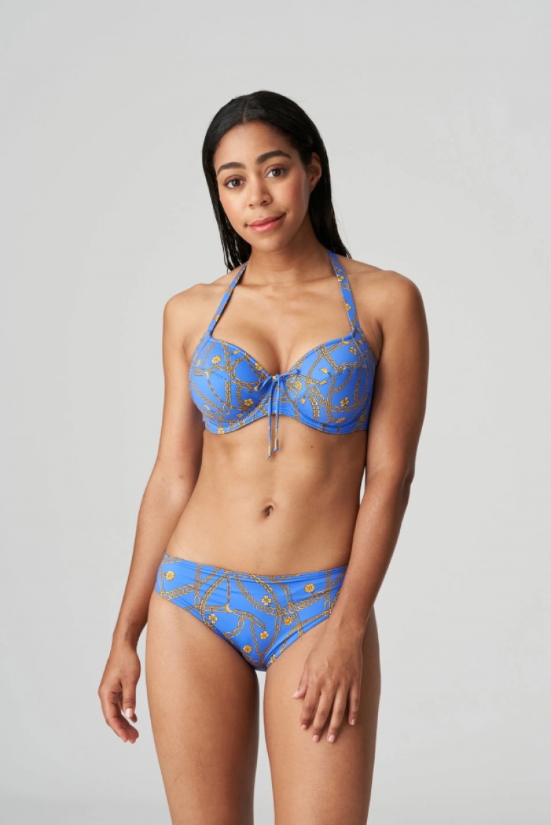 Blue Prima Donna Swim Olbia Bikini Tops | 6935-OYRSX