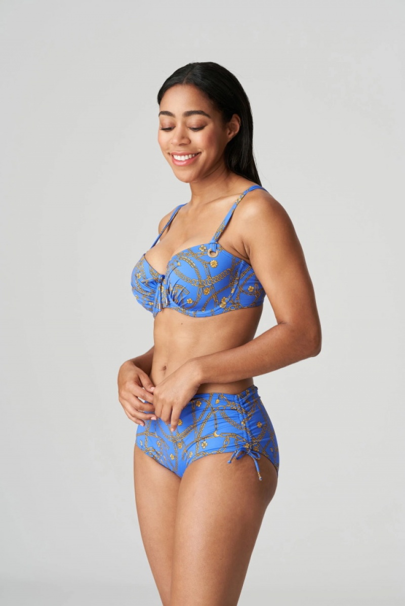 Blue Prima Donna Swim Olbia Bikini Tops | 1692-RHIMQ