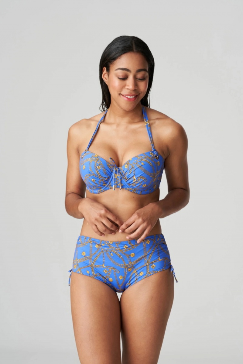 Blue Prima Donna Swim Olbia Bikini Tops | 1692-RHIMQ