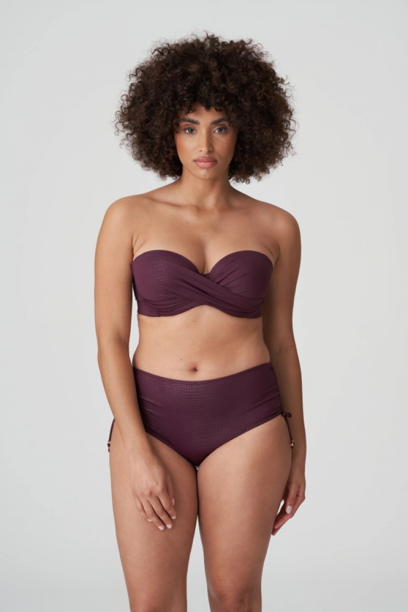 Burgundy Prima Donna Swim Dalyan Bikini Tops | 7214-NVYEO