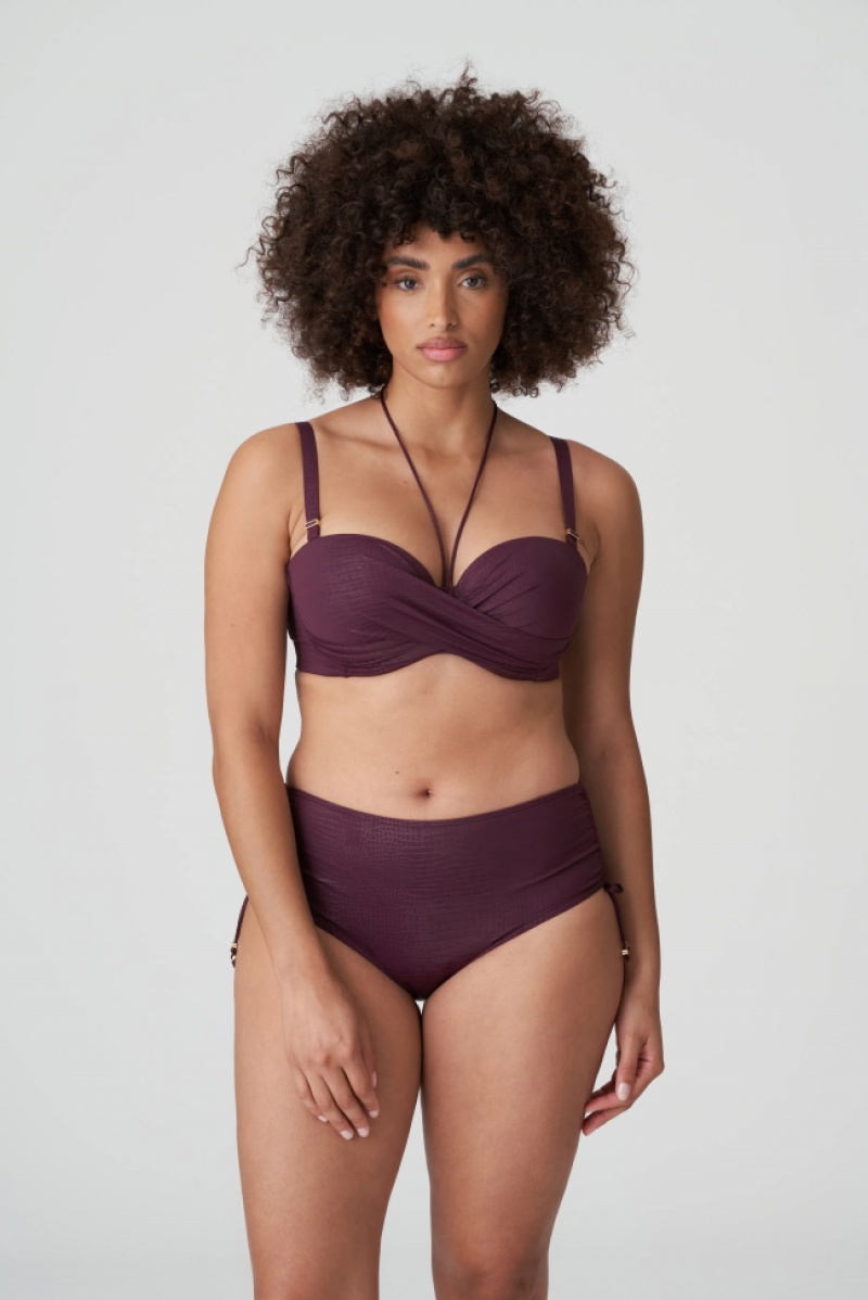 Burgundy Prima Donna Swim Dalyan Bikini Tops | 7214-NVYEO