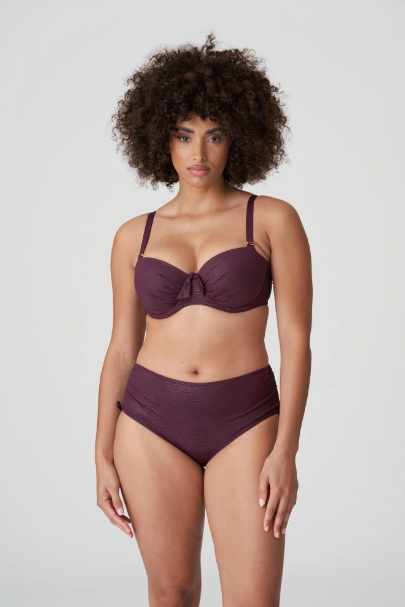 Burgundy Prima Donna Swim Dalyan Bikini Tops | 5863-KVBDS