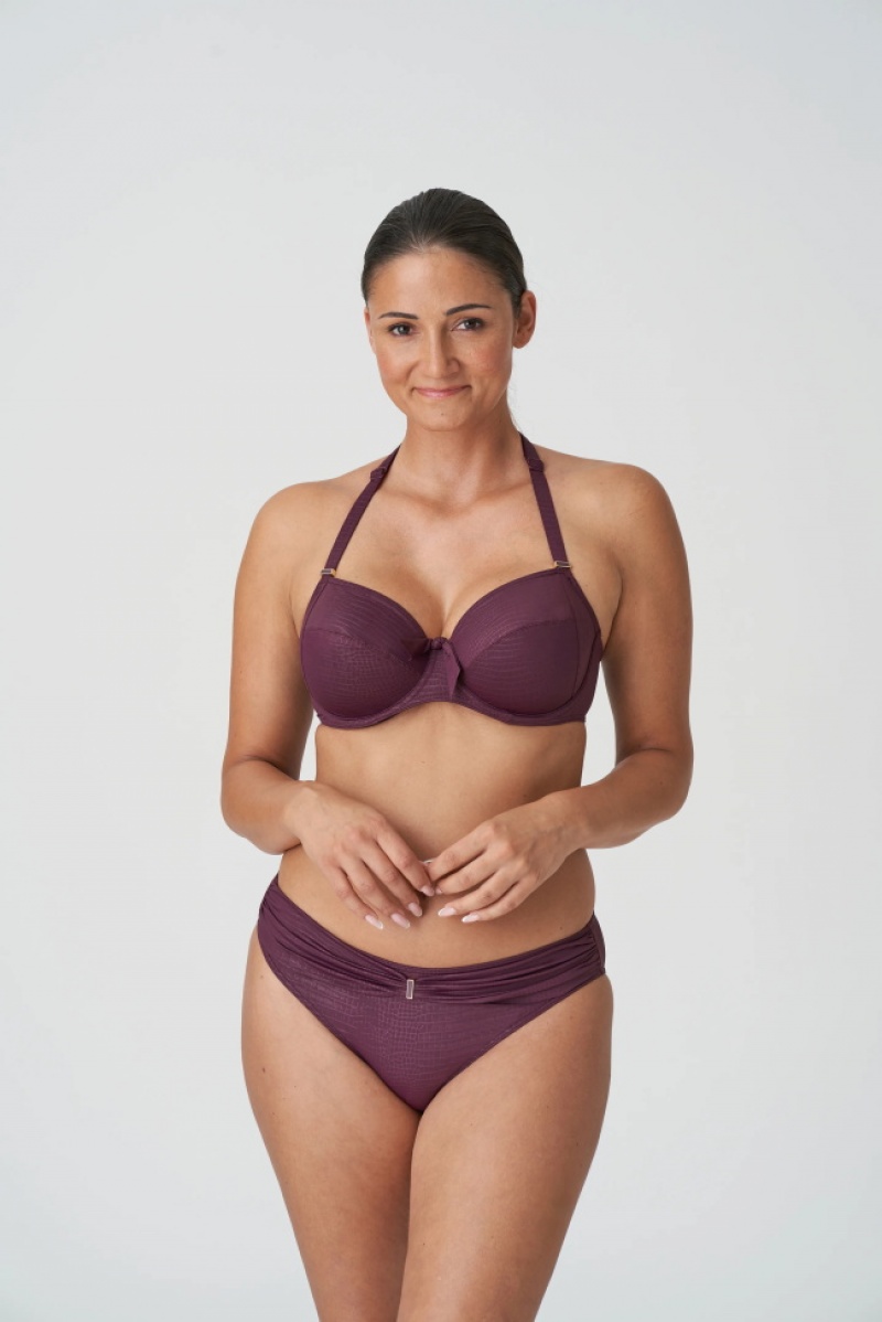 Burgundy Prima Donna Swim Dalyan Bikini Tops | 9087-NHRFL