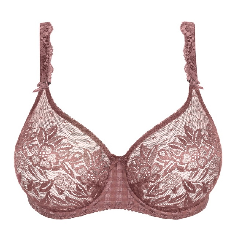 Grey / Brown Prima Donna Madison Bras | 0957-KYPHV