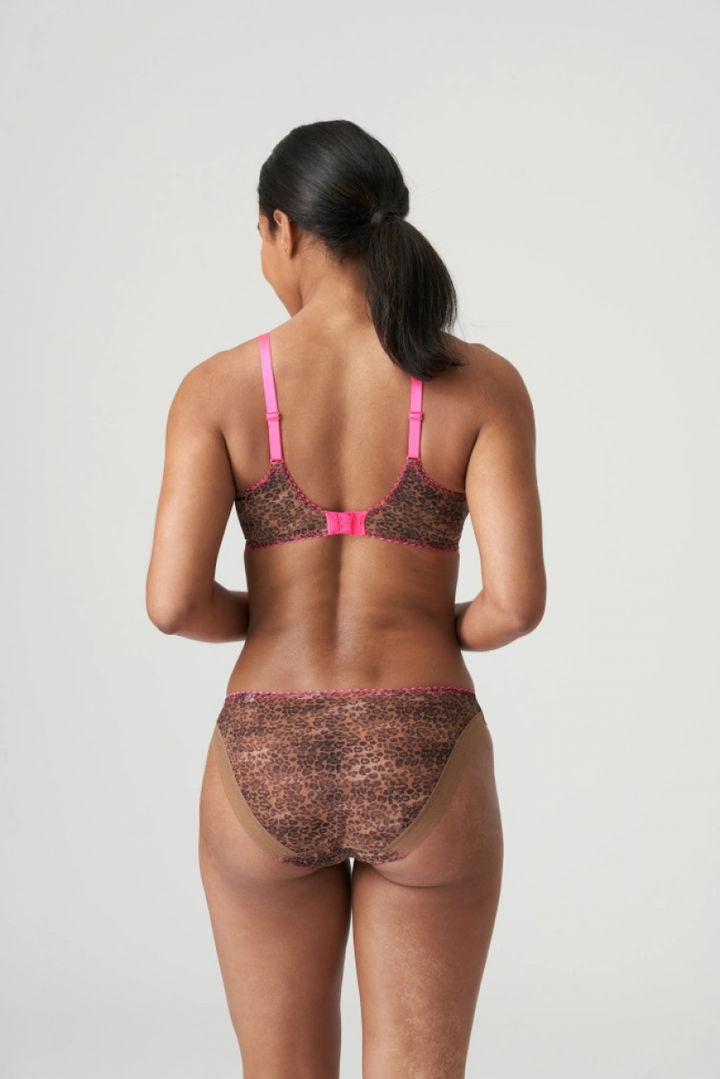 Leopard / Pink Prima Donna Twist Cafe Plume Bras | 1624-VLSAX