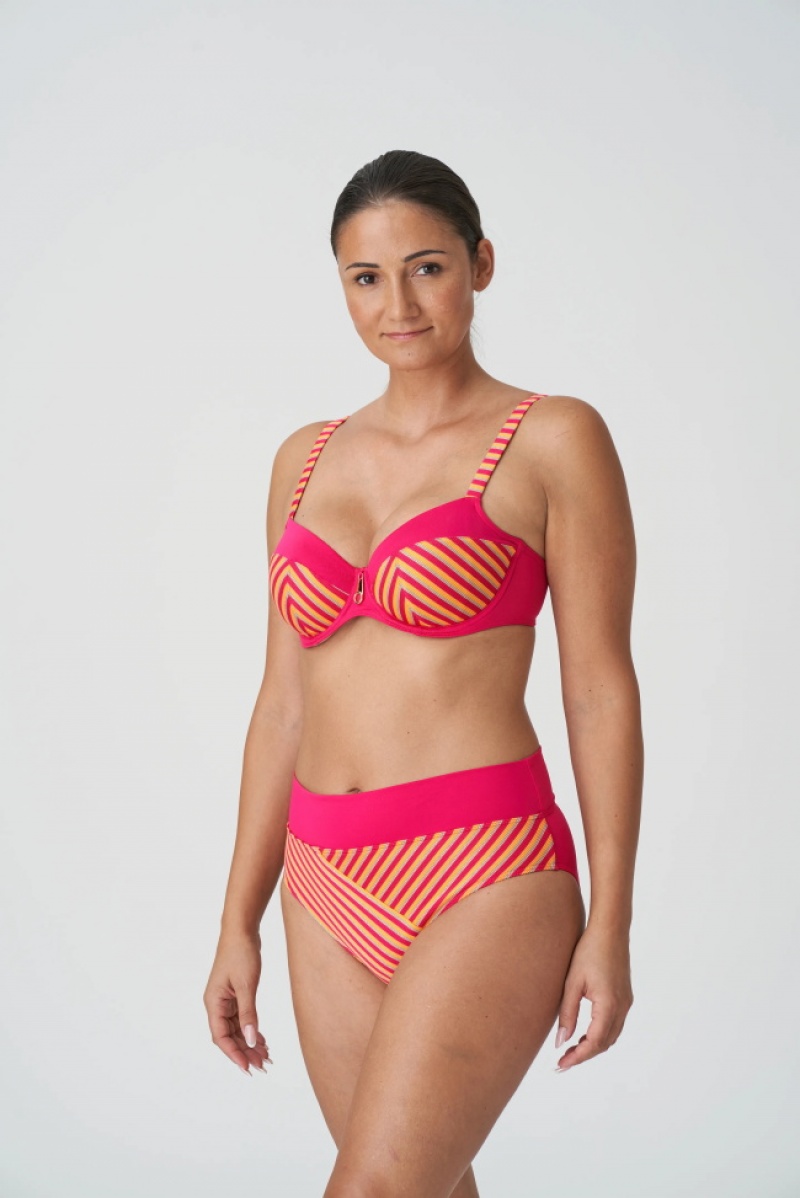 Red Prima Donna Swim La Concha Bikini Tops | 8435-MKBUG