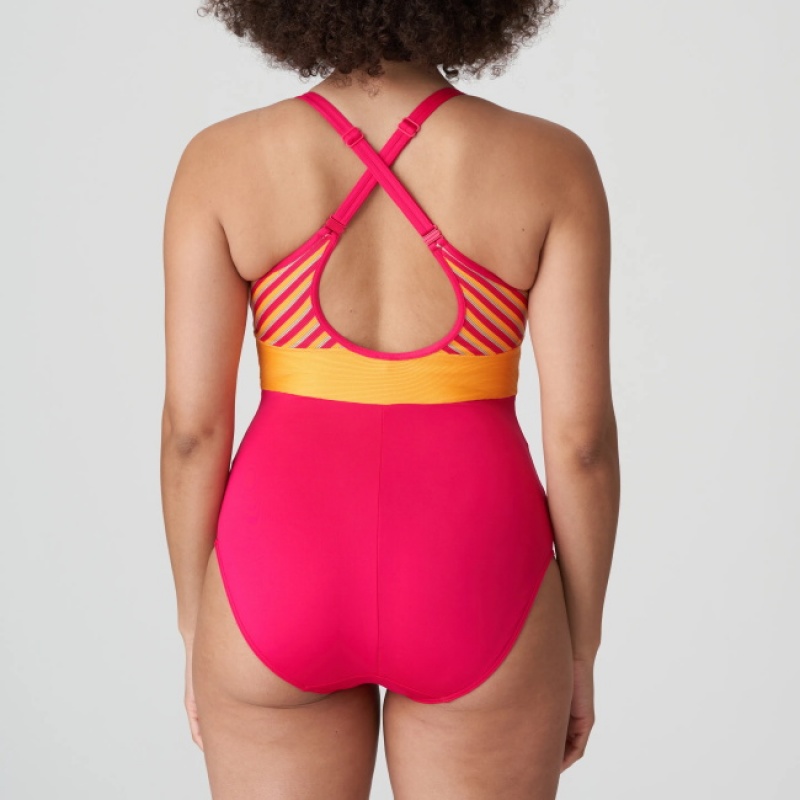 Red Prima Donna Swim La Concha Swimsuits | 3842-XOHAN