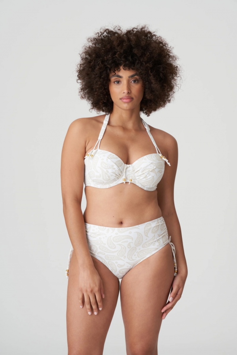 White Prima Donna Swim Sidari Bikini Tops | 4872-TRFLG