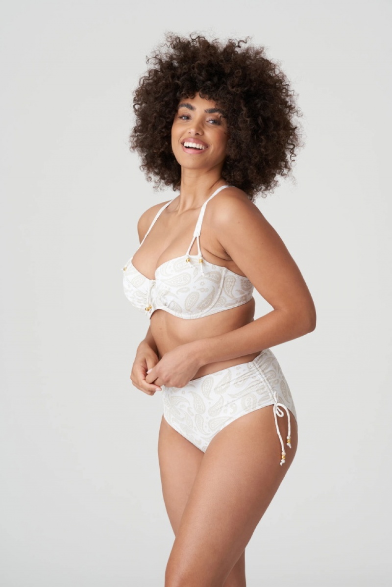 White Prima Donna Swim Sidari Bikini Tops | 4872-TRFLG