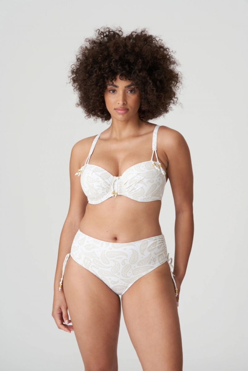 White Prima Donna Swim Sidari Bikini Tops | 4872-TRFLG